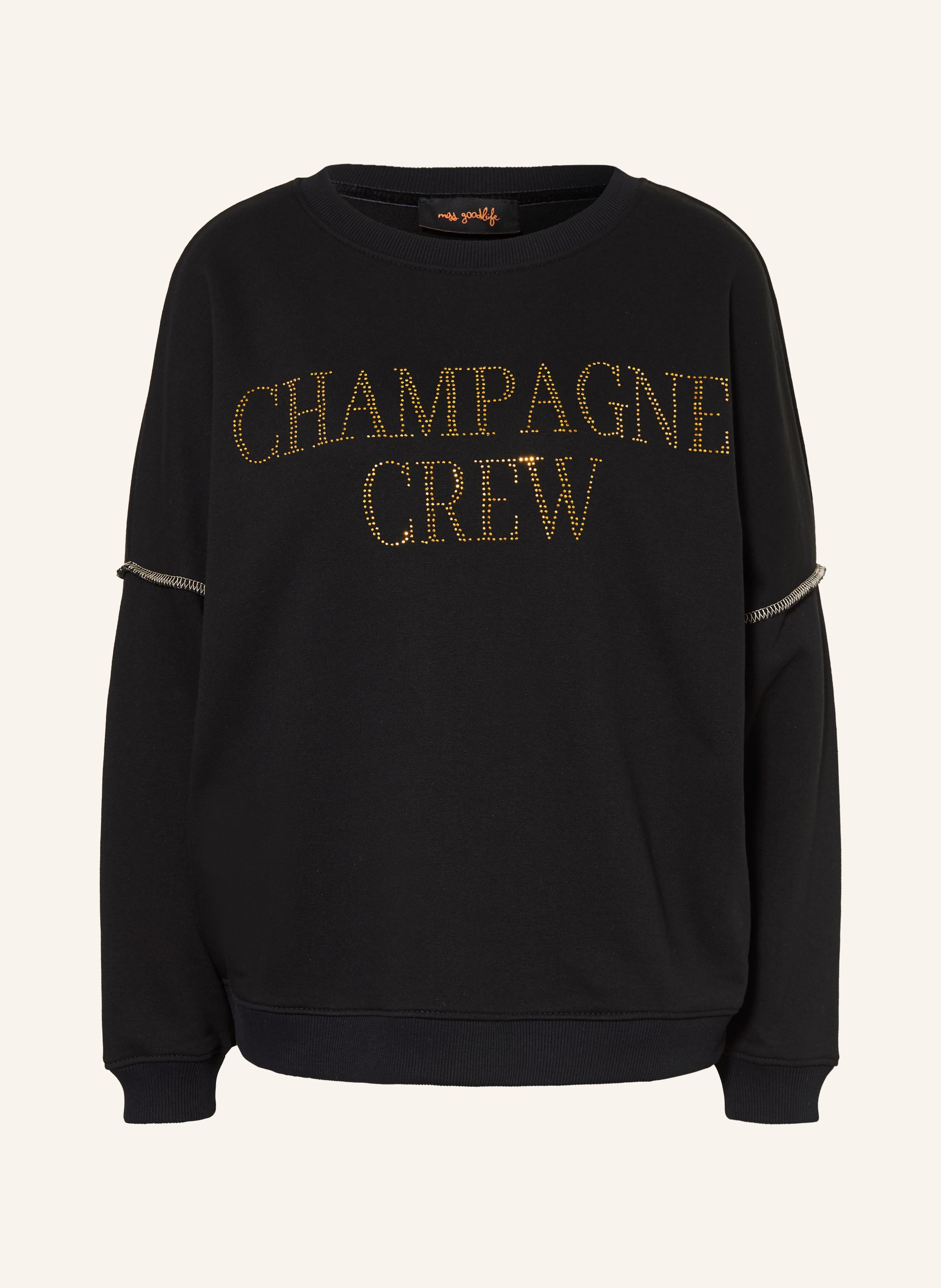 miss goodlife Oversized-Sweatshirt mit Schmucksteinen