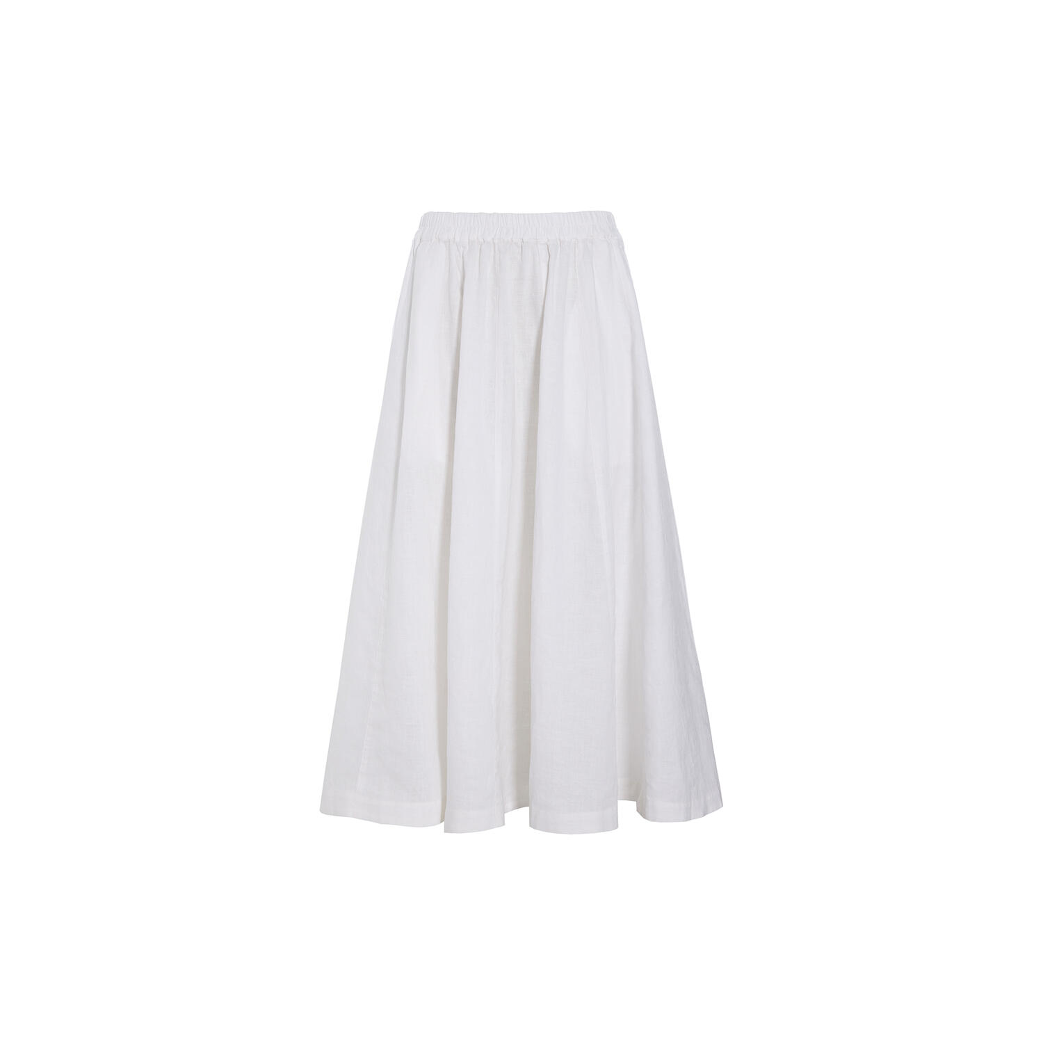Airy linen nederdel, white