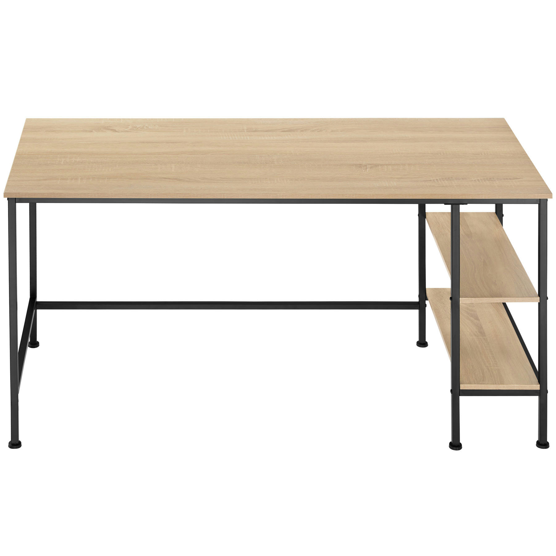 - Bureau Style industriel Bois clair industriel, Chêne Sonoma