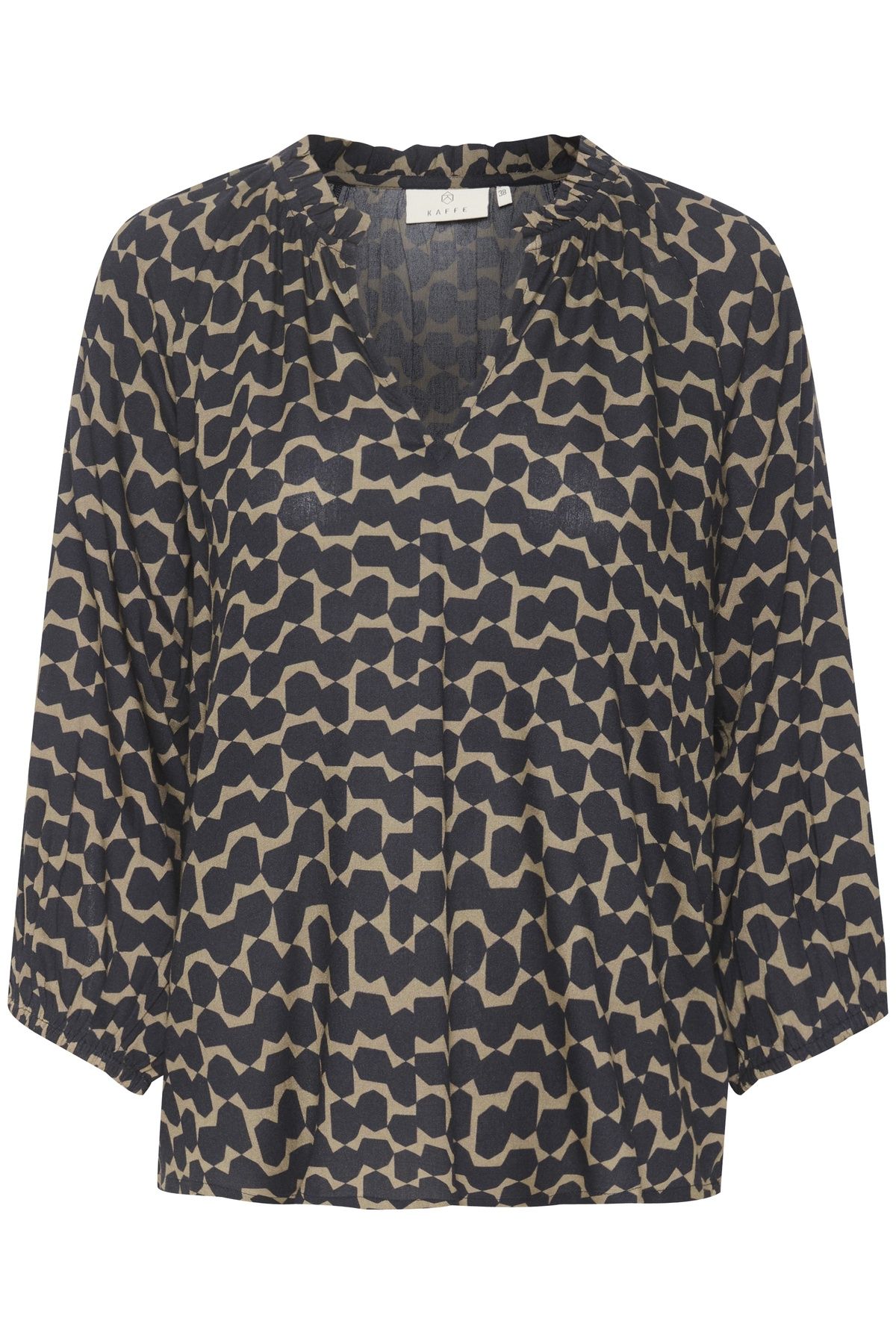 Kaffe KAsigrid 3/4 Sleeves V-notch Neck Blouse