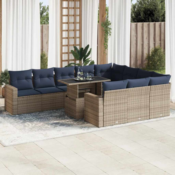 Zestaw Mebli Ogrodowych Stół Rattan Poduszki Do Ogrodu Na Taras Na Patio