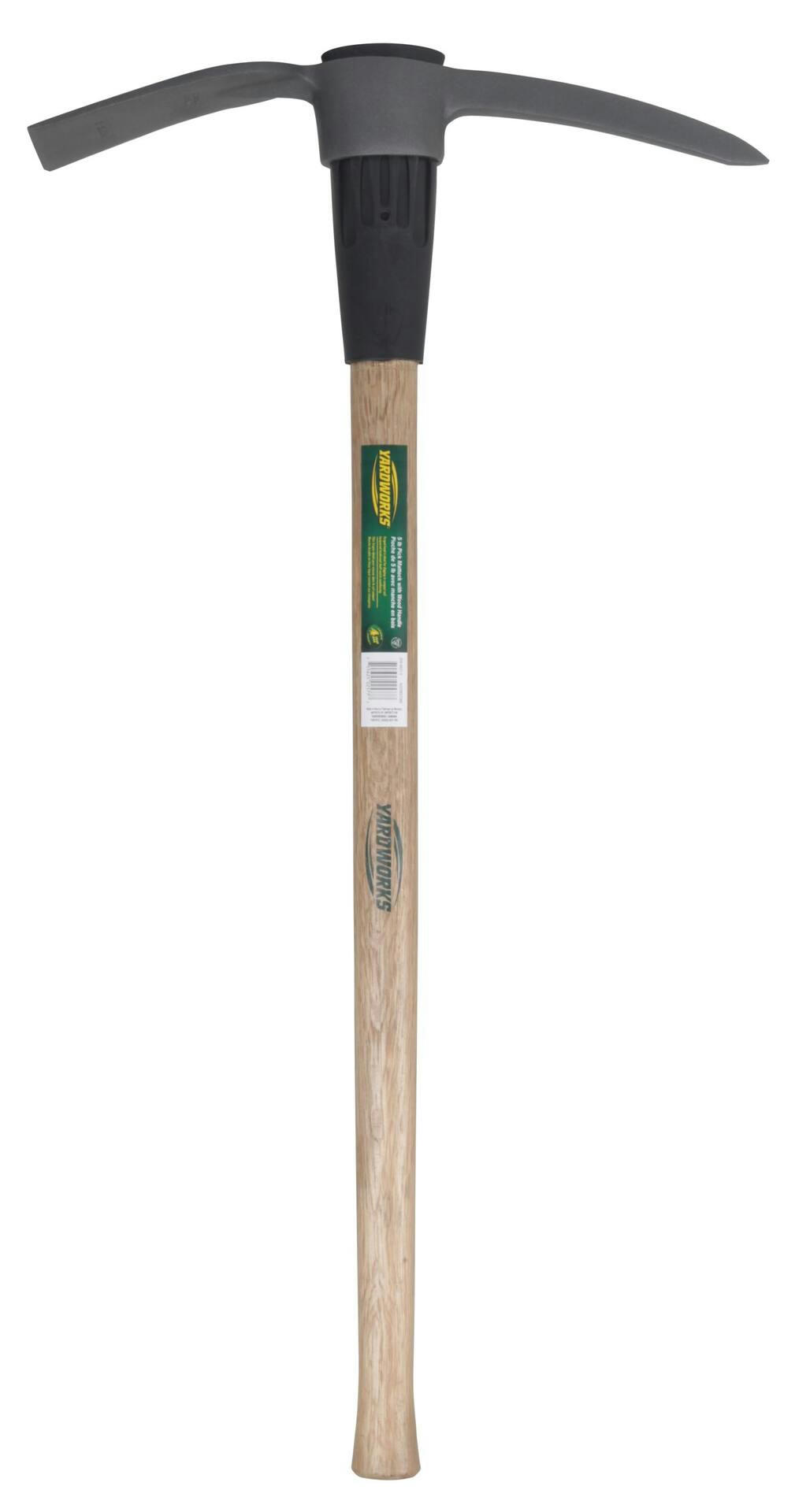 Yardworks 36-in 5-lb Pick/Mattock, Hardwood Shaft