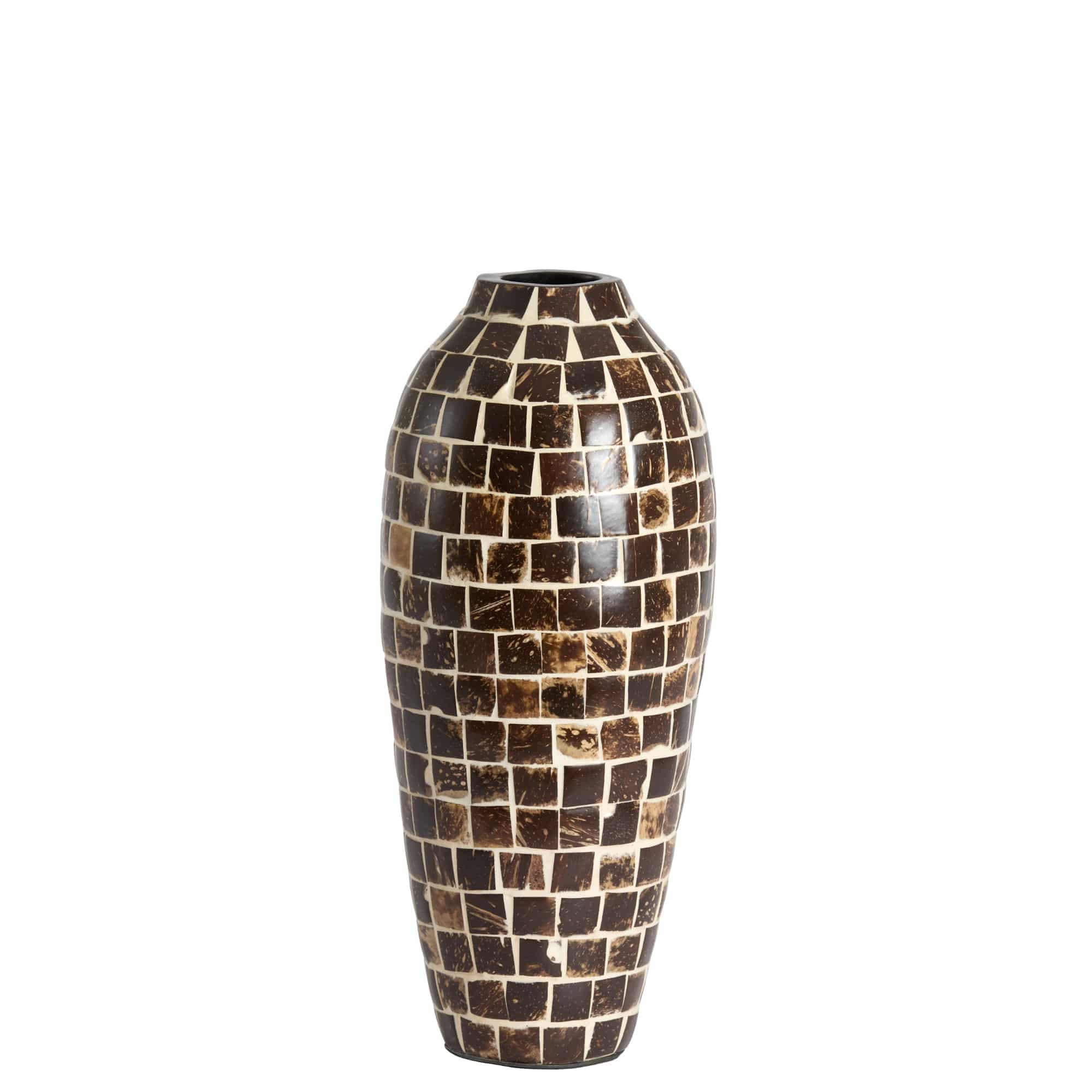 Light & Living vaas Tudela - bruin - Ø17cm