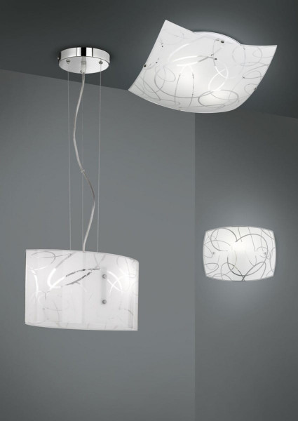 Plafon biały kwadratowy 40cm SPIRELLI 2xE27x40W IP20 Trio