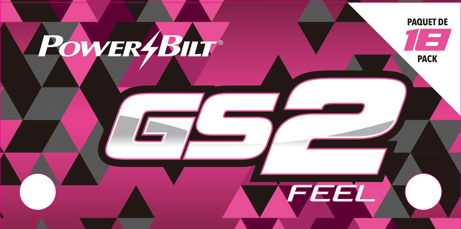 PowerBilt GS2 Feel Ladies Golf Balls, 18-pk, Pink