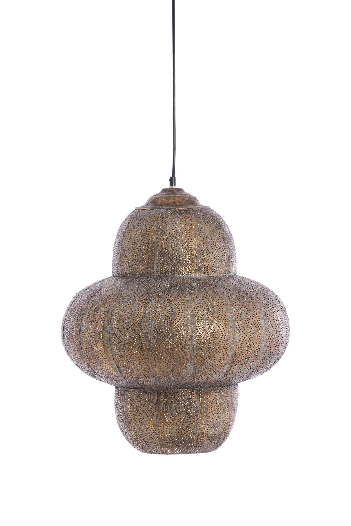 Light & Living hanglamp RYOTA - bruin - Ø42x50.5cm