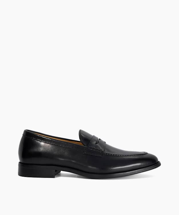 Skylers Black - Leather Loafers