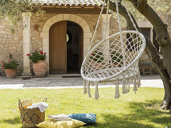 Chaise détente macramé Plumaya Beige - Hespéride