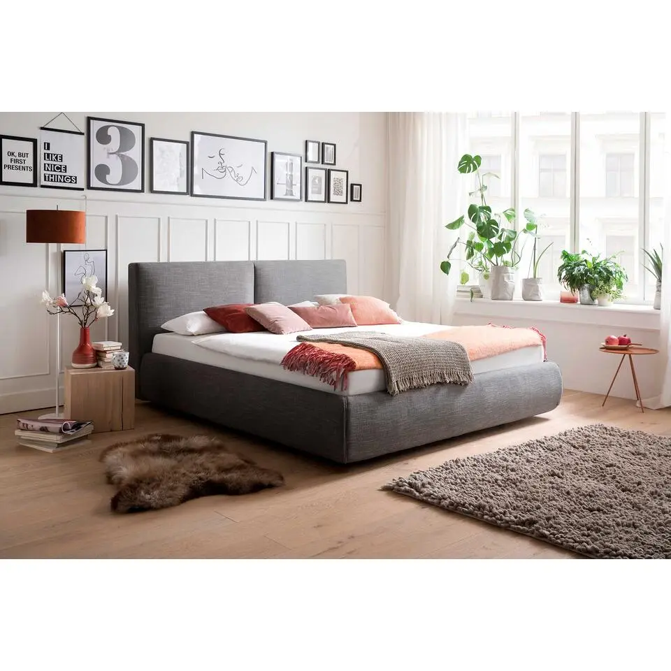 Bed met opbergruimte Celine 180x200 - antraciet