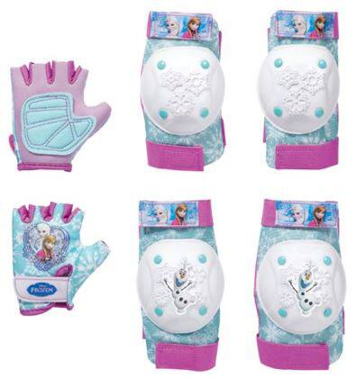 Disney Frozen 2 Kids' Protective Gear Bike Set w/Padded Gloves, Purple