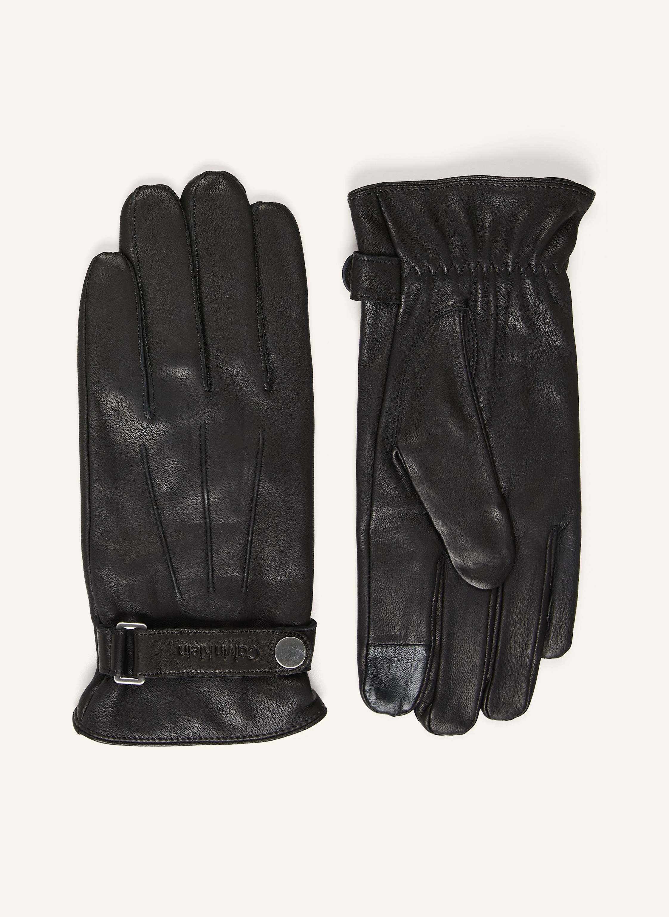 Calvin Klein Lederhandschuhe mit Touchscreen-Funktion