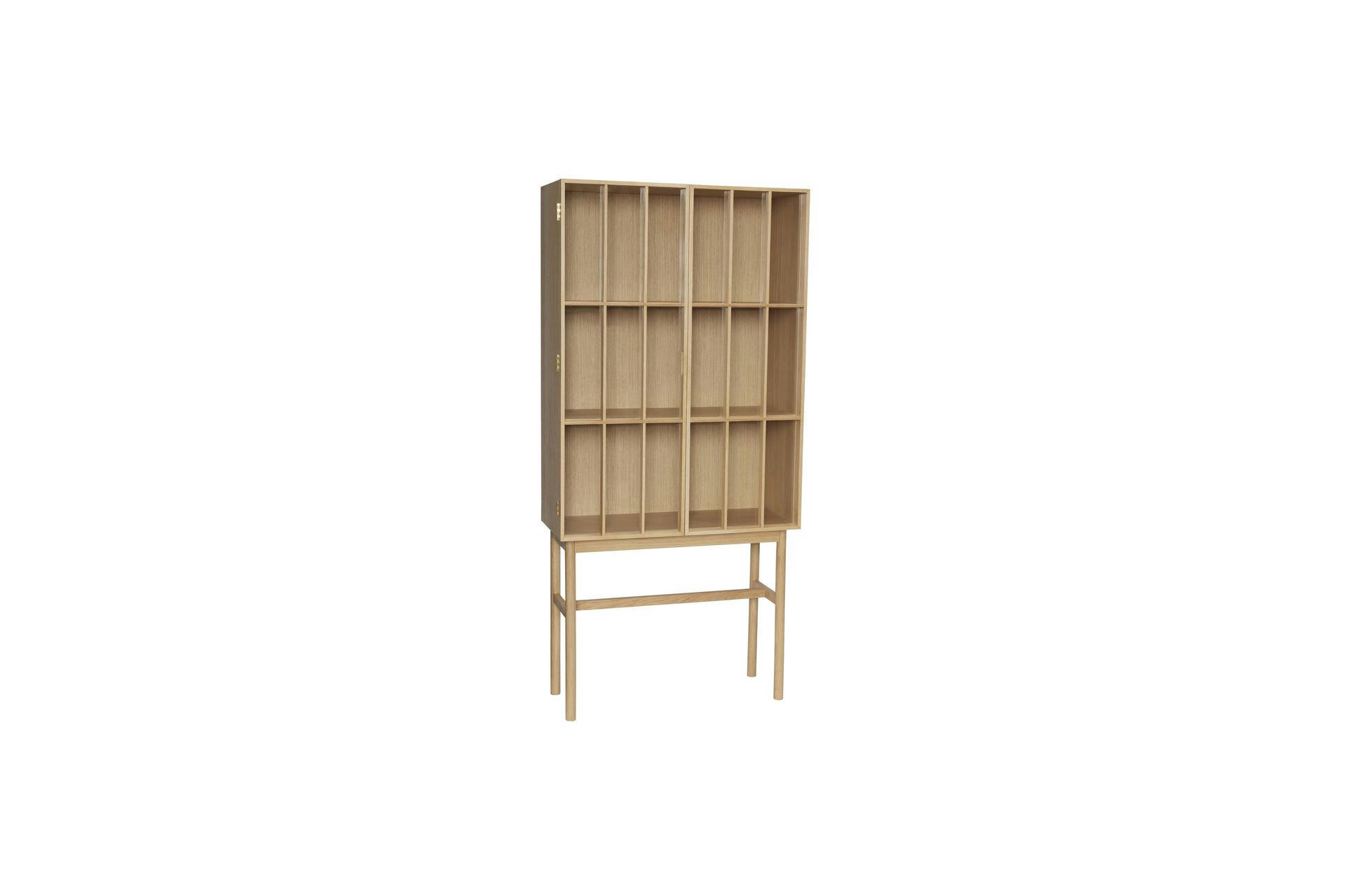 SHOJI - Armoire haute en bois beige