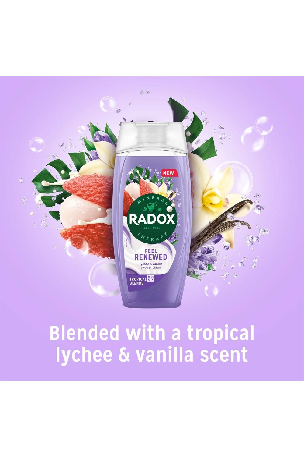 Radox Mineral Therapy Feel Renewed Shower Cream Moisturising Wash 225ml,6pk