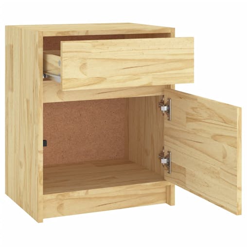 NNEVL Bedside Cabinet 40x31x50 cm Solid Pinewood