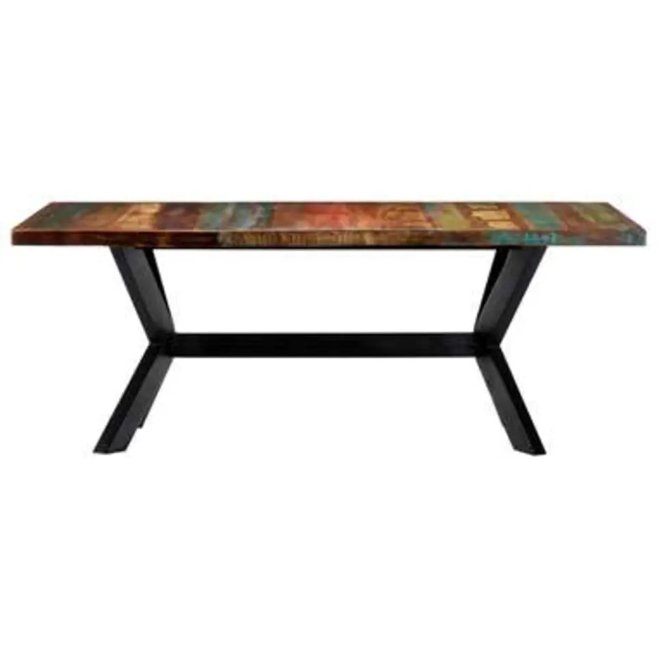 vidaXL - Eettafel - Multikleur - Hout - 200 x 100 x 75 cm