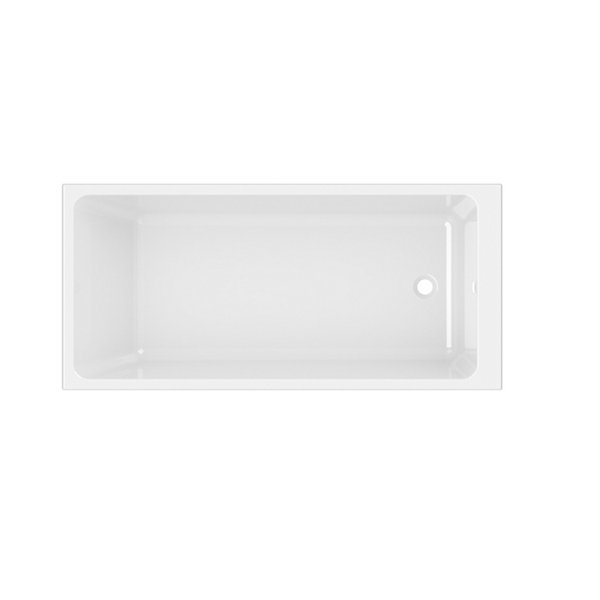 Baignoire droite Teesta L. 160 cm x l. 75 cm blanc