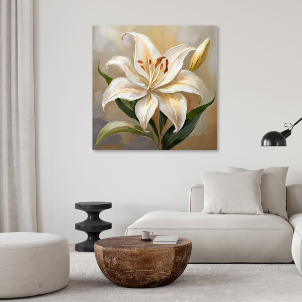 Feeby Obraz na płótnie, Lilia 3D malowana 30x30