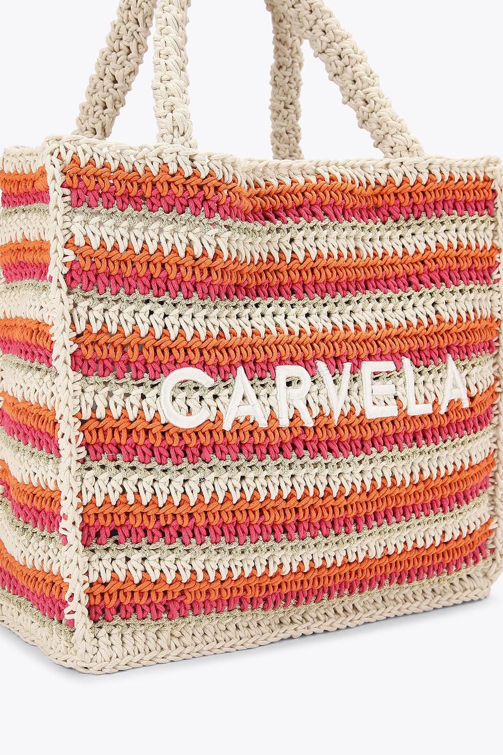 Carvela Nola Crochet Tote' Silk Blend Bag