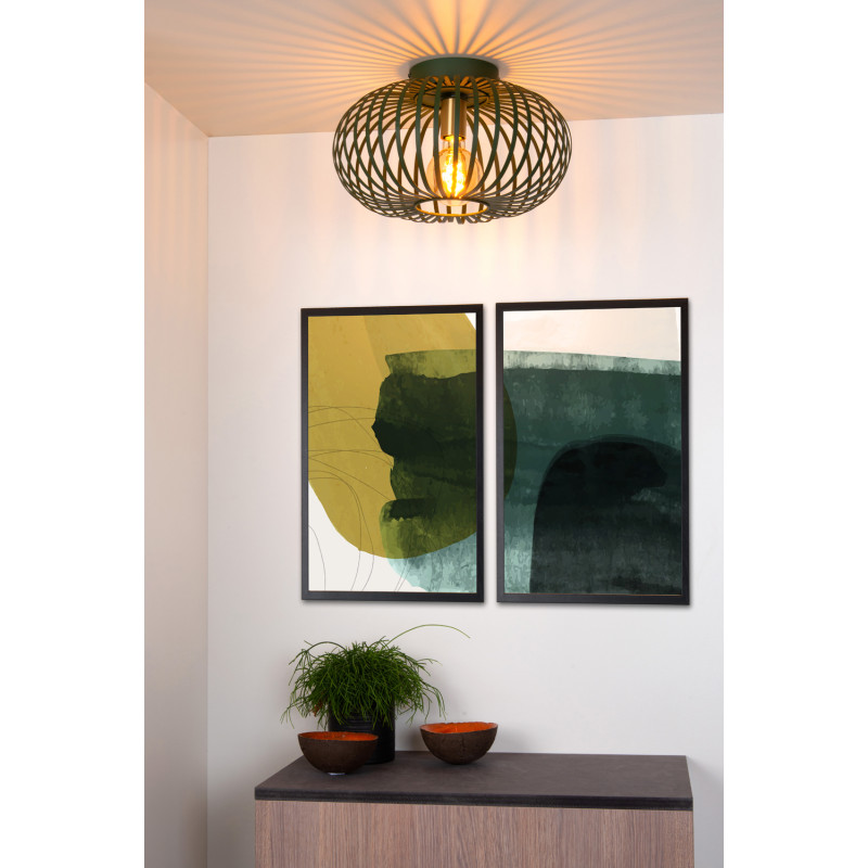 Plafonnier Manuela vert Ø 39,5 cm E27 40 W LUCIDE