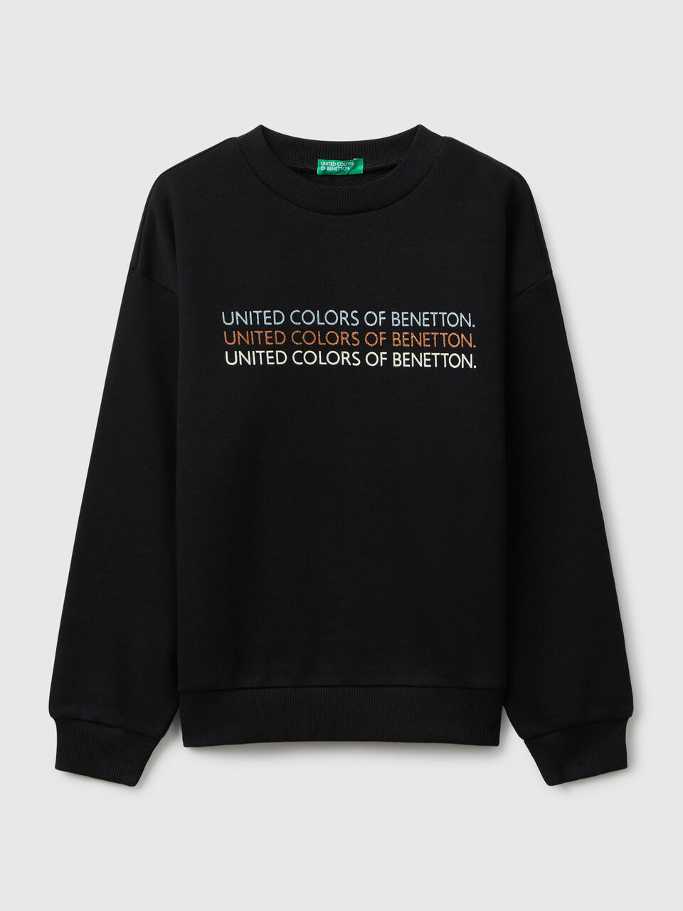 Sweatshirt with glittery logo print