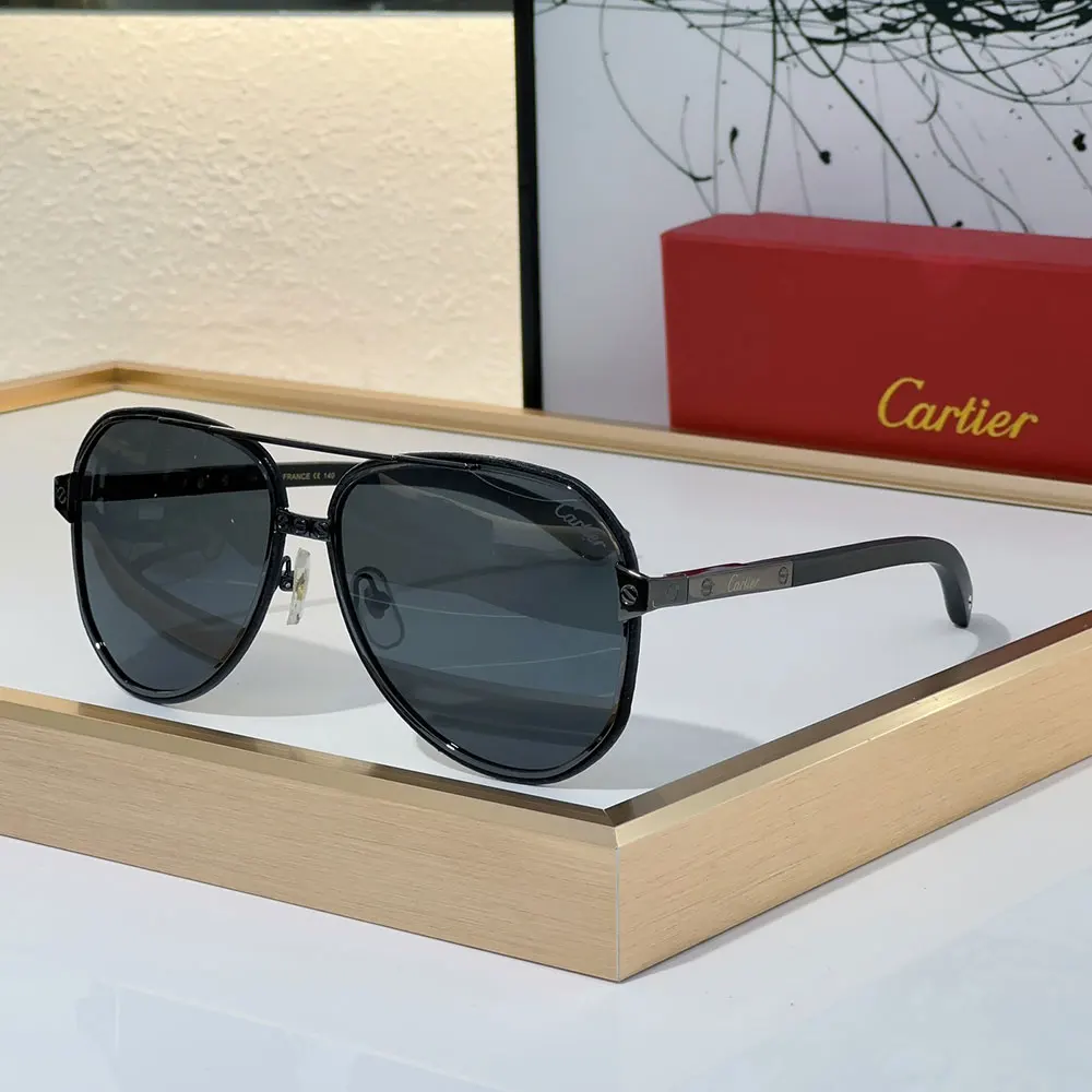 Cartier Aviator Metal Sunglasses