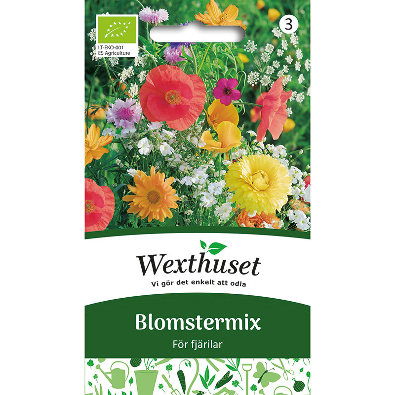 Blomstermix för fjärilar, ekologisk