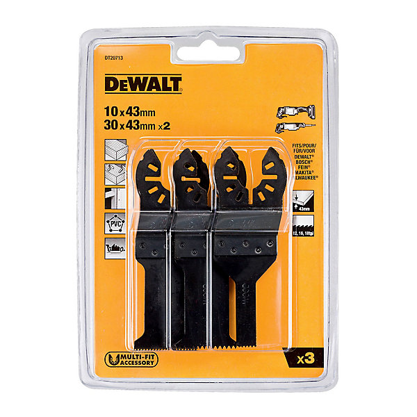 3 pièces de découpe pour outils multifonction DEWALT