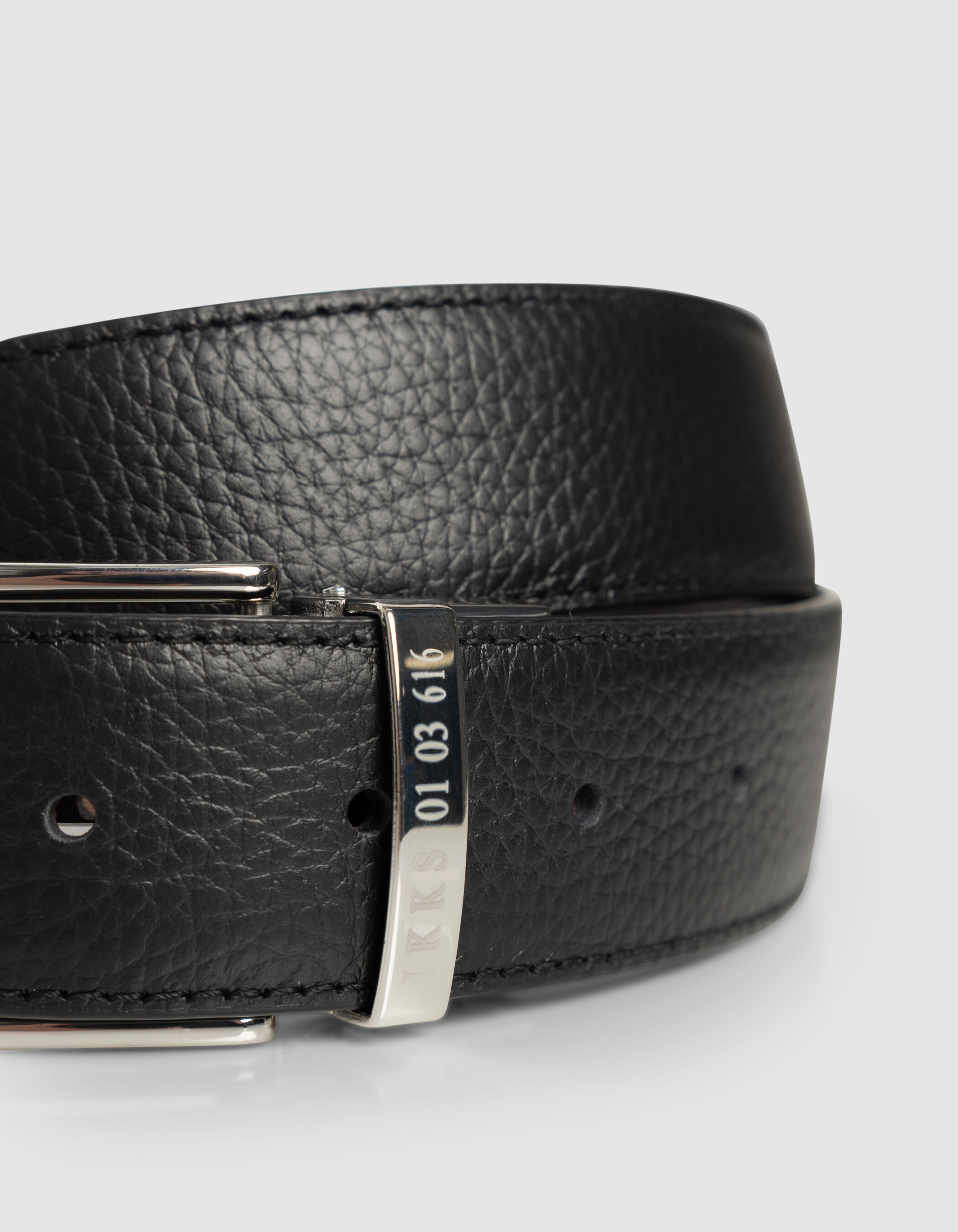 Ceinture réversible noire et marron cuir Homme