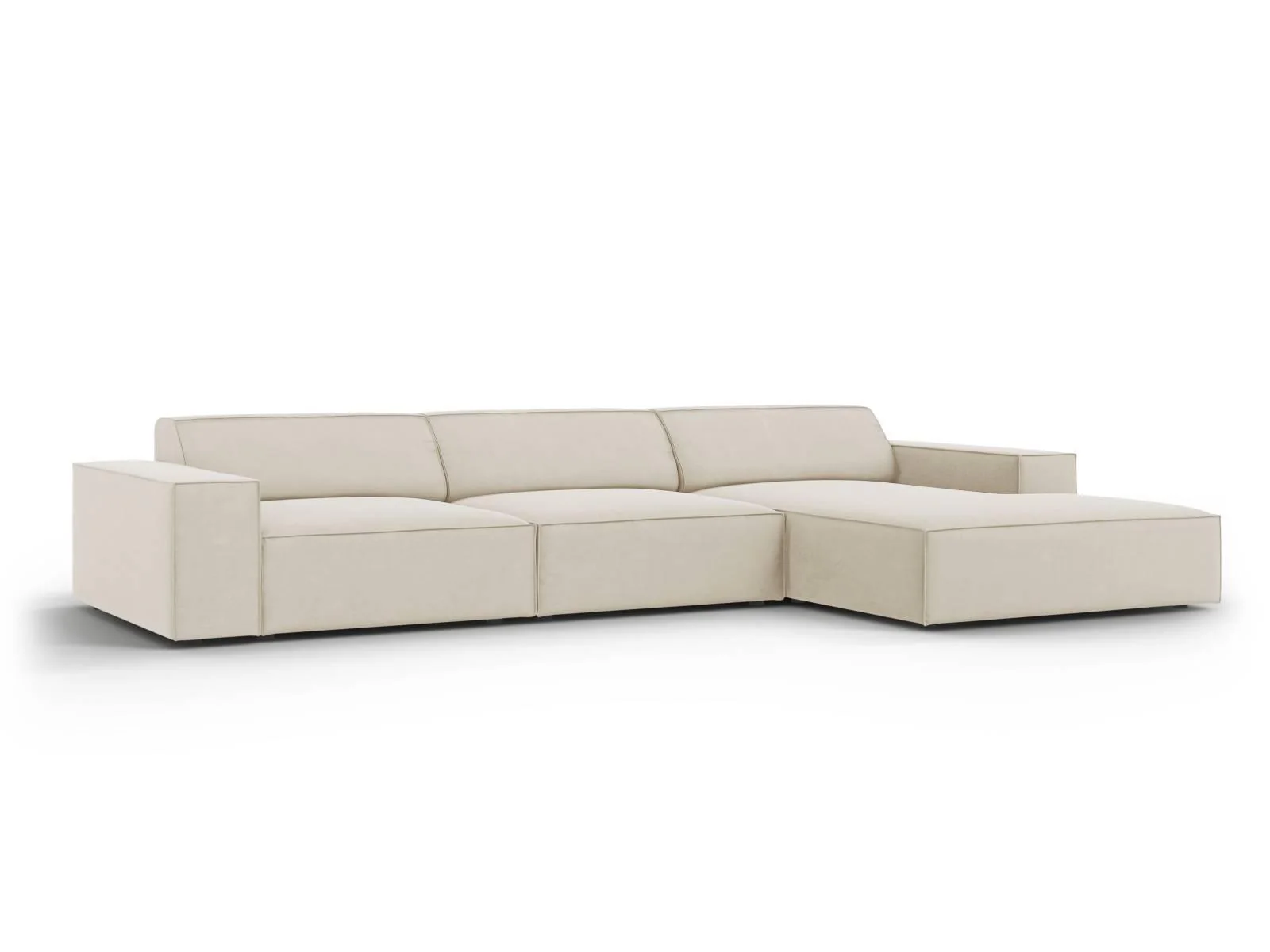 5-zits hoekbank Jodie velvet rechts