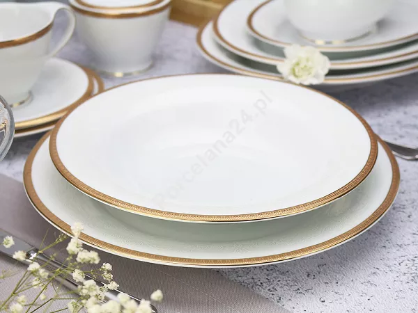 Serwis obiadowy na 12 osób (45el) Bogucice - Antonio Gold Plus 1171