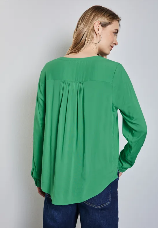 Basic Bluse in Unifarbe