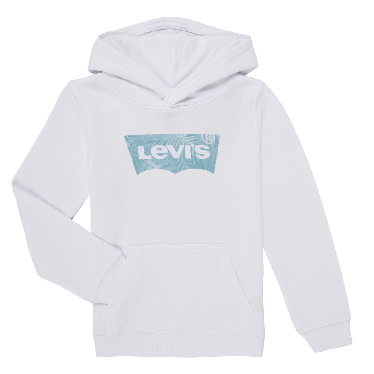 Levi's - PALM BATWING FILL HOODIE - White / Blue