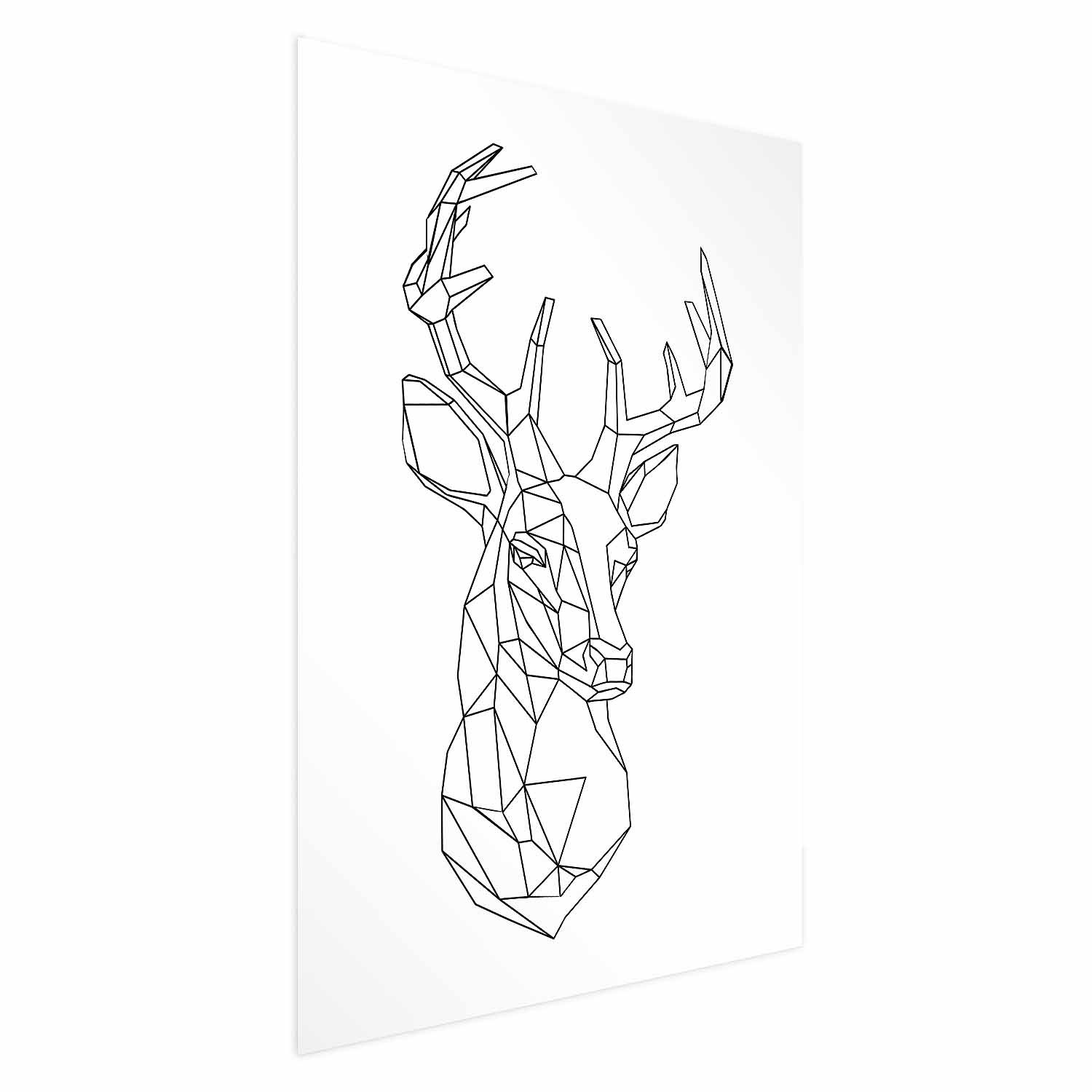 Plakat Geometryczny jeleń 21x30 cm