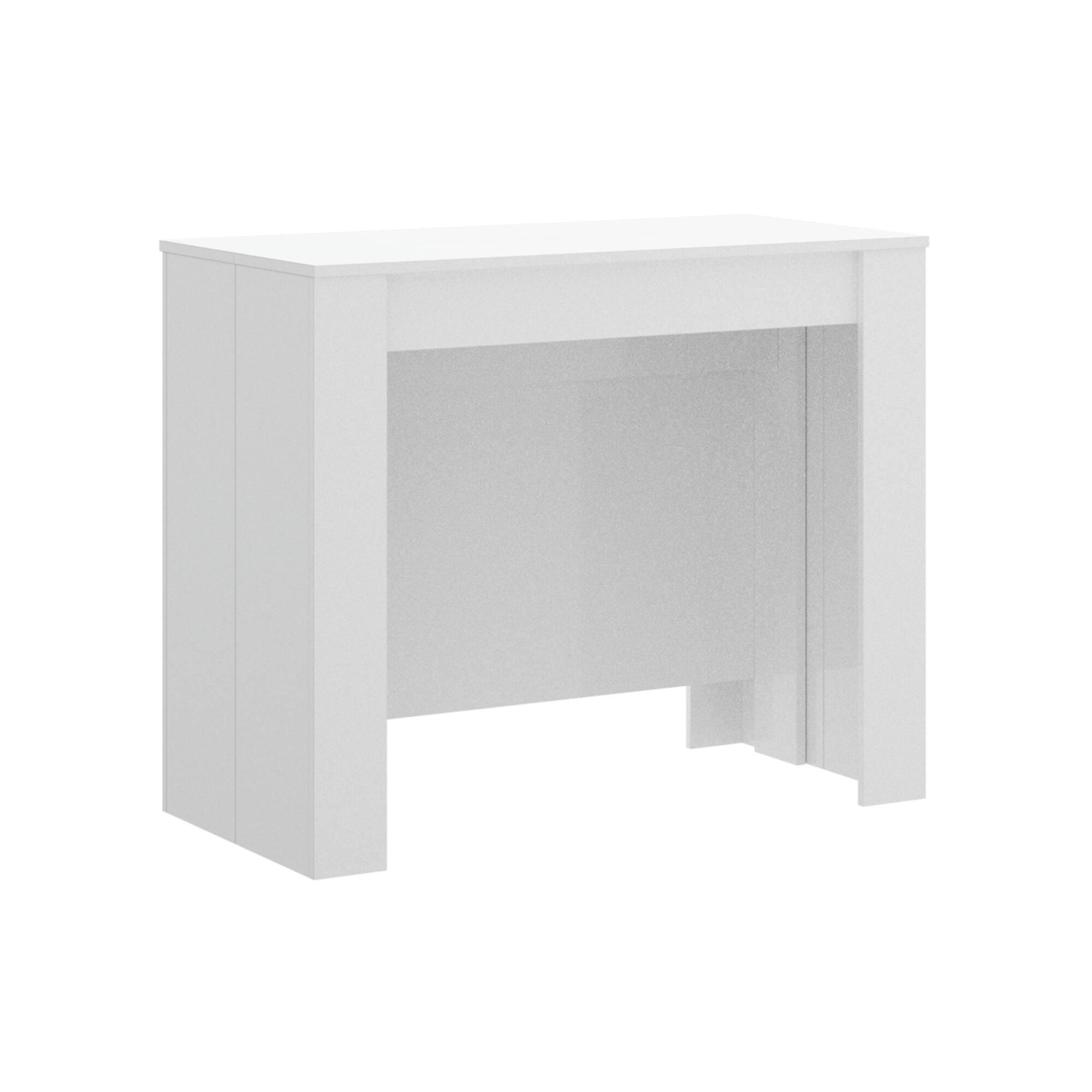 DBIRAGH - Table à rallonge effet bois blanc 54/239x90