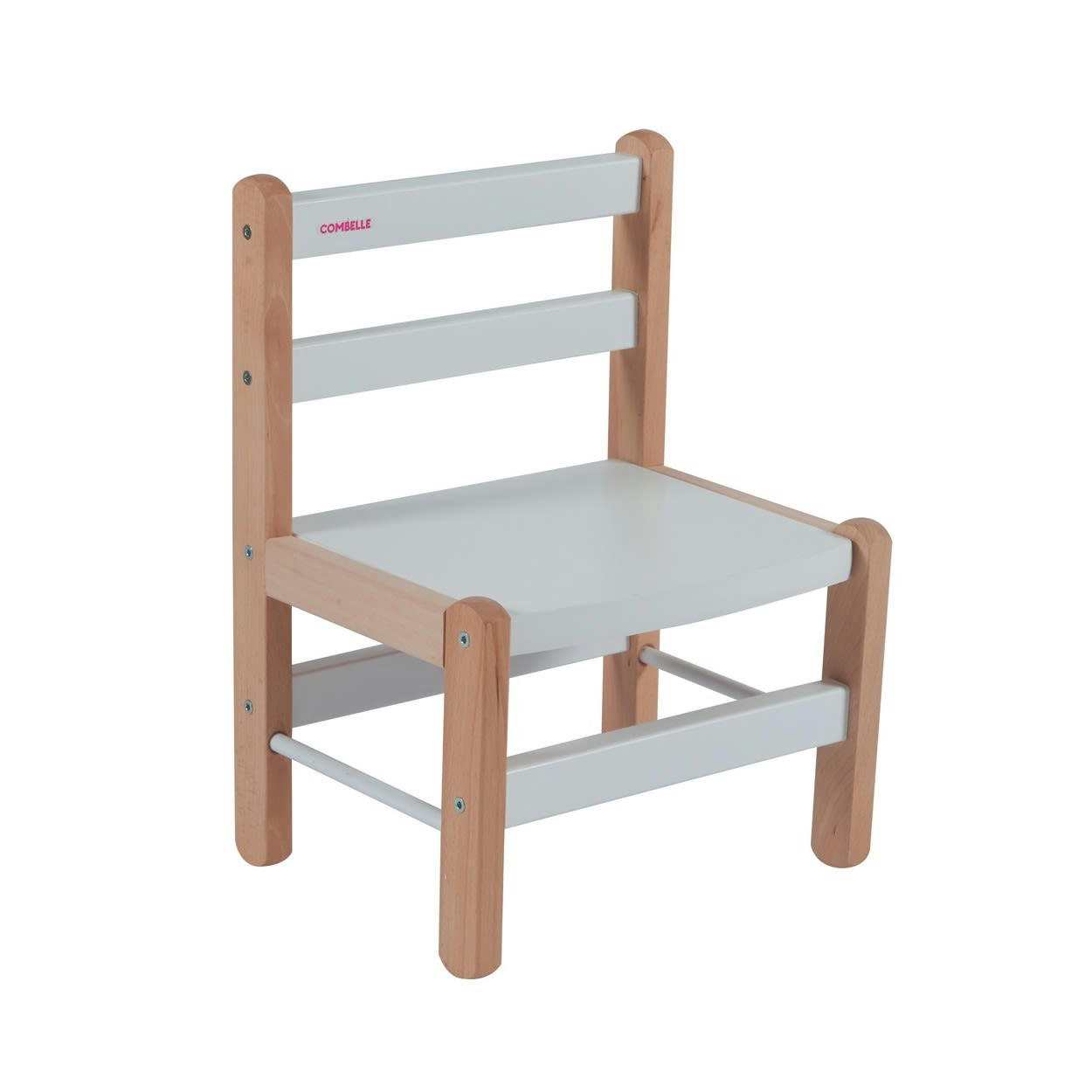 LOUISE - Chaise enfant en bois bicolore blanc