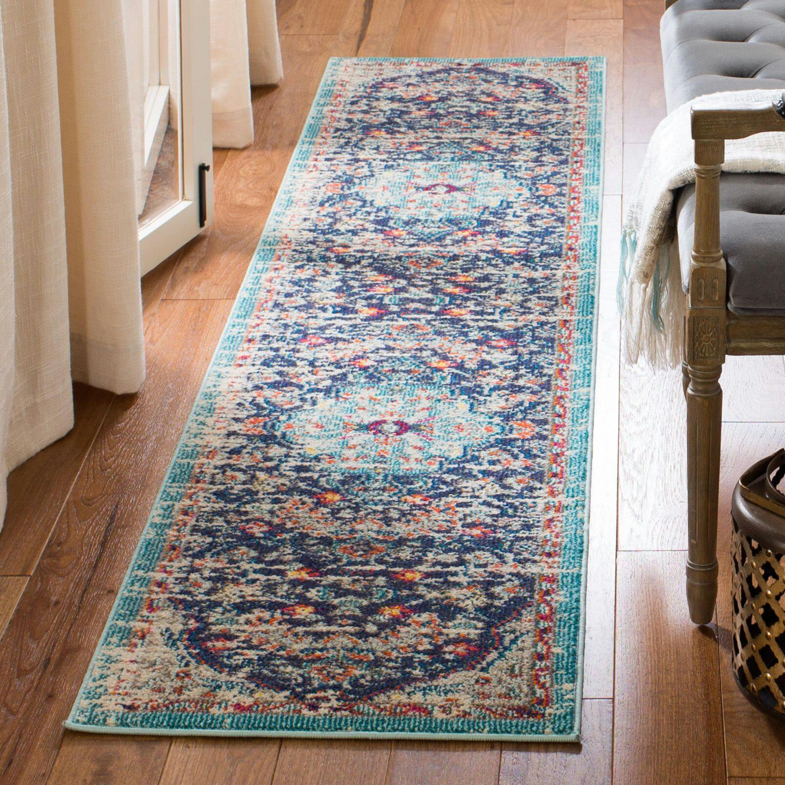 Safavieh Madison 447 Rug, Black/Teal