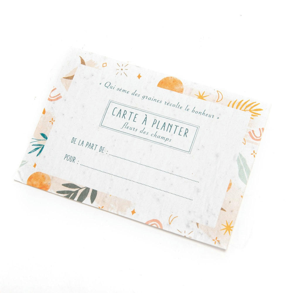 - Kit carte à planter avec pochette et stylo
