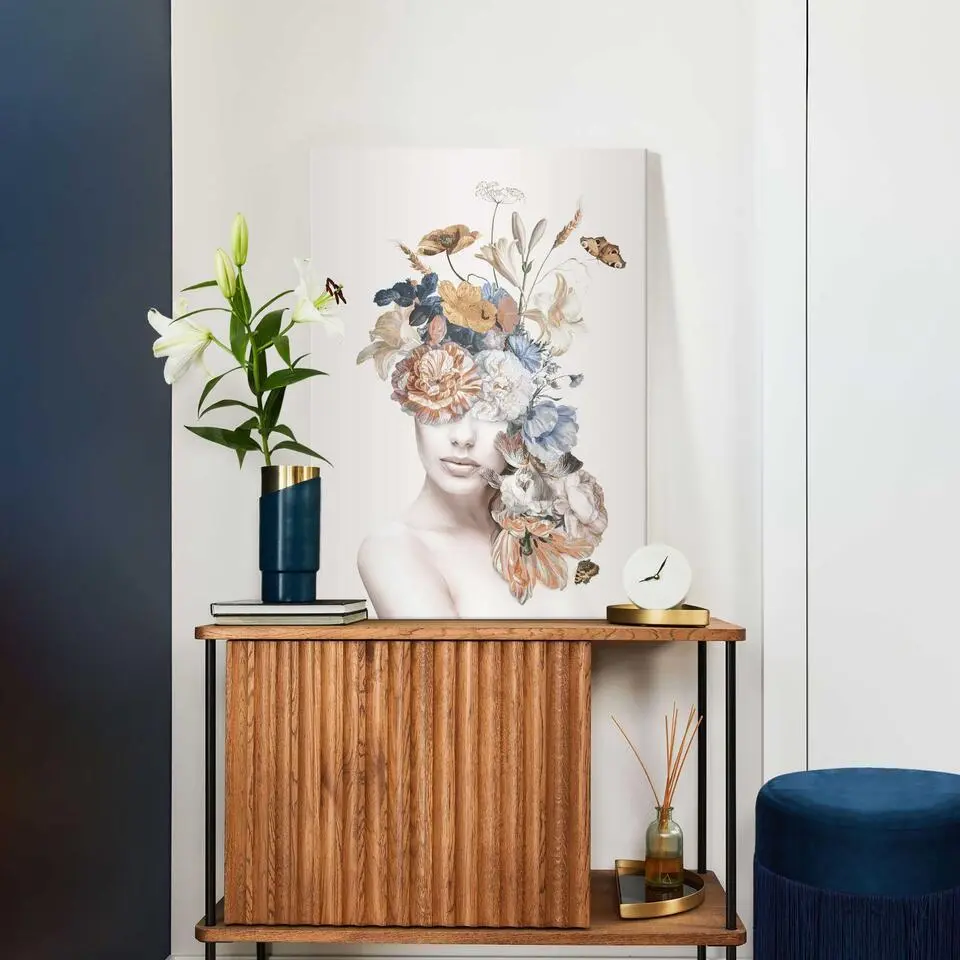 Schilderij Glamour Lady - 70 x 50 - Bont