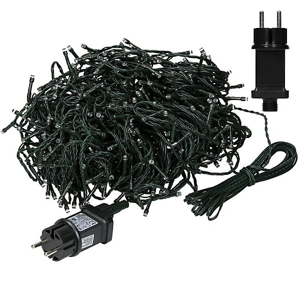 ECD Germany Guirlande Lumineuse de Noël à 480 LED, 36 m, Blanc Froid, pour l'Intérieur et l'Extérieur IP44, Guirlande Lumineuse