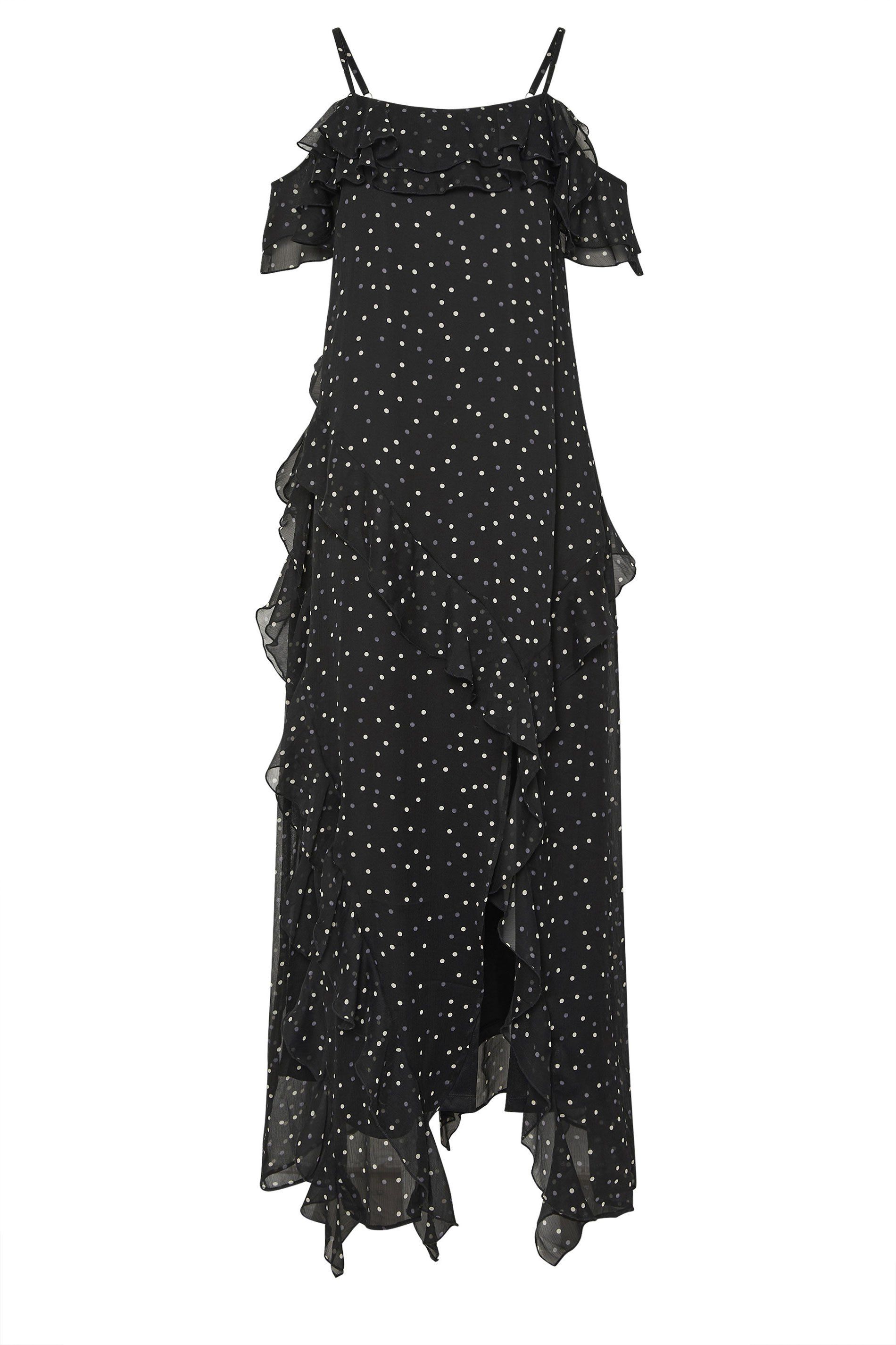 PixieGirl Petite Chiffon Ruffle Maxi Dress