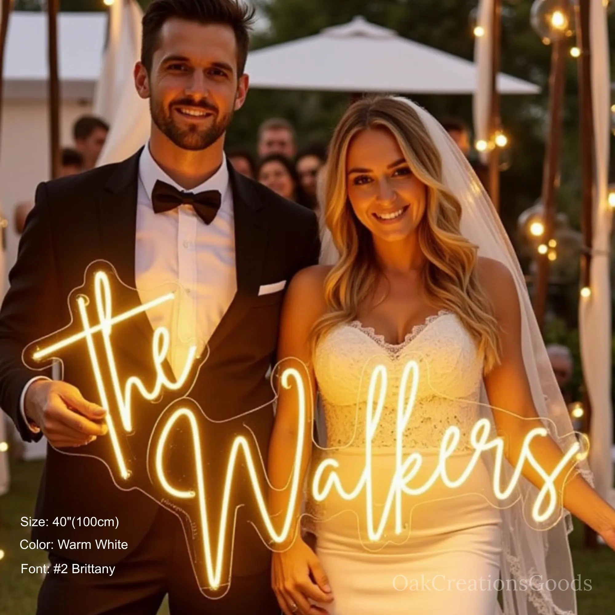 Custom Wedding Neon Sign, LED Wedding Sign with free dimmer, Battery Operated Neon Sign, Last Name Neon Sign, Bedroom Wall Decor