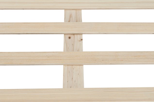 NNEKGE William Wood Bed Frame (Queen White)