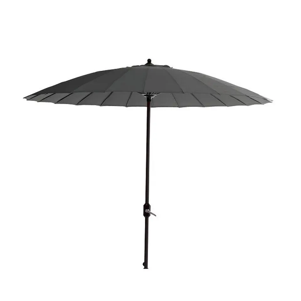 Garden Impressions Manilla parasol &Oslash;250cm d. grijs Cosmo voet en hoes