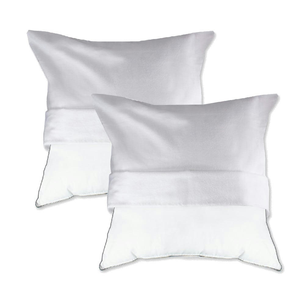 MOLLETON BLANC - 2 protege oreillers  pur coton blanc 65x65