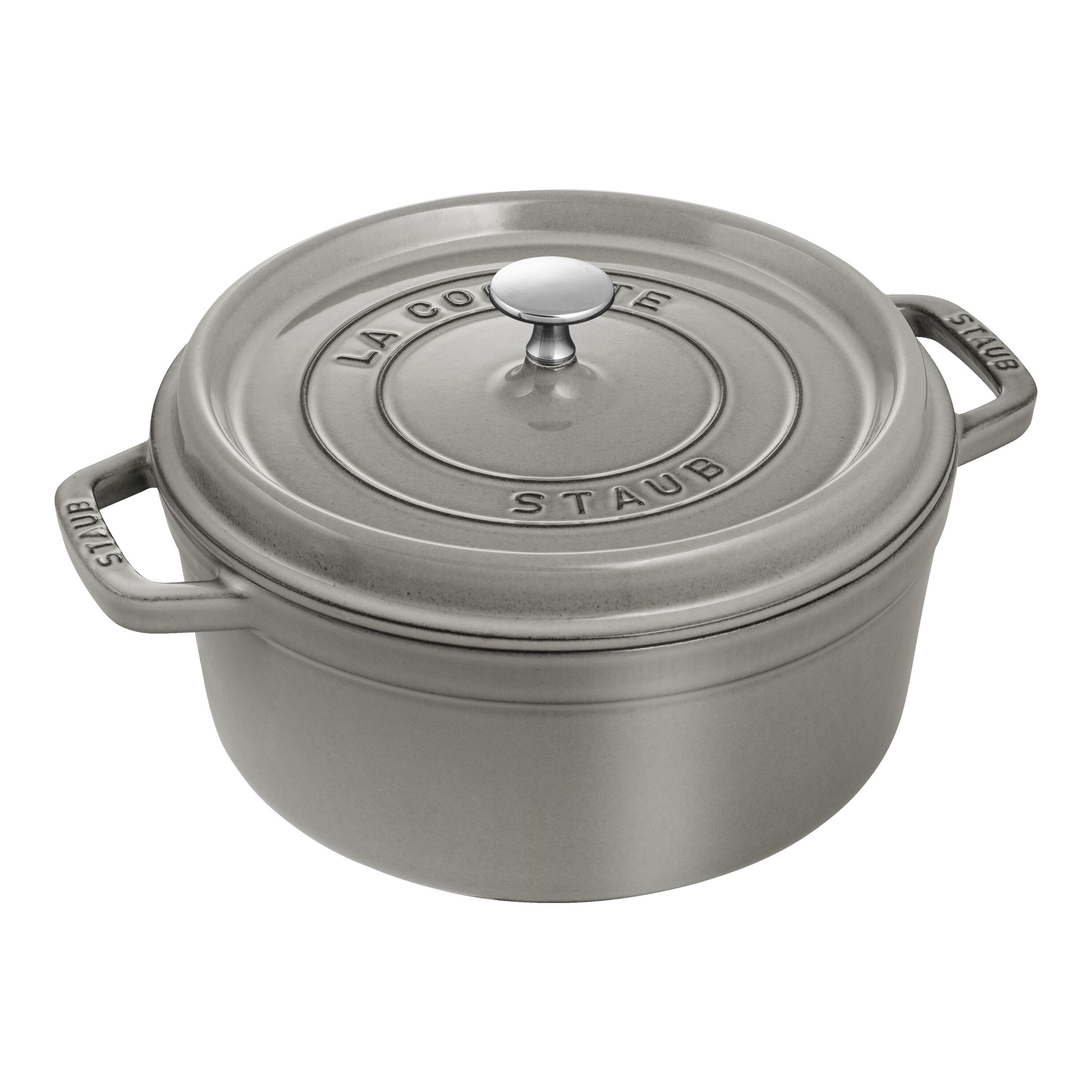 24 cm round Cast iron Cocotte graphite-grey