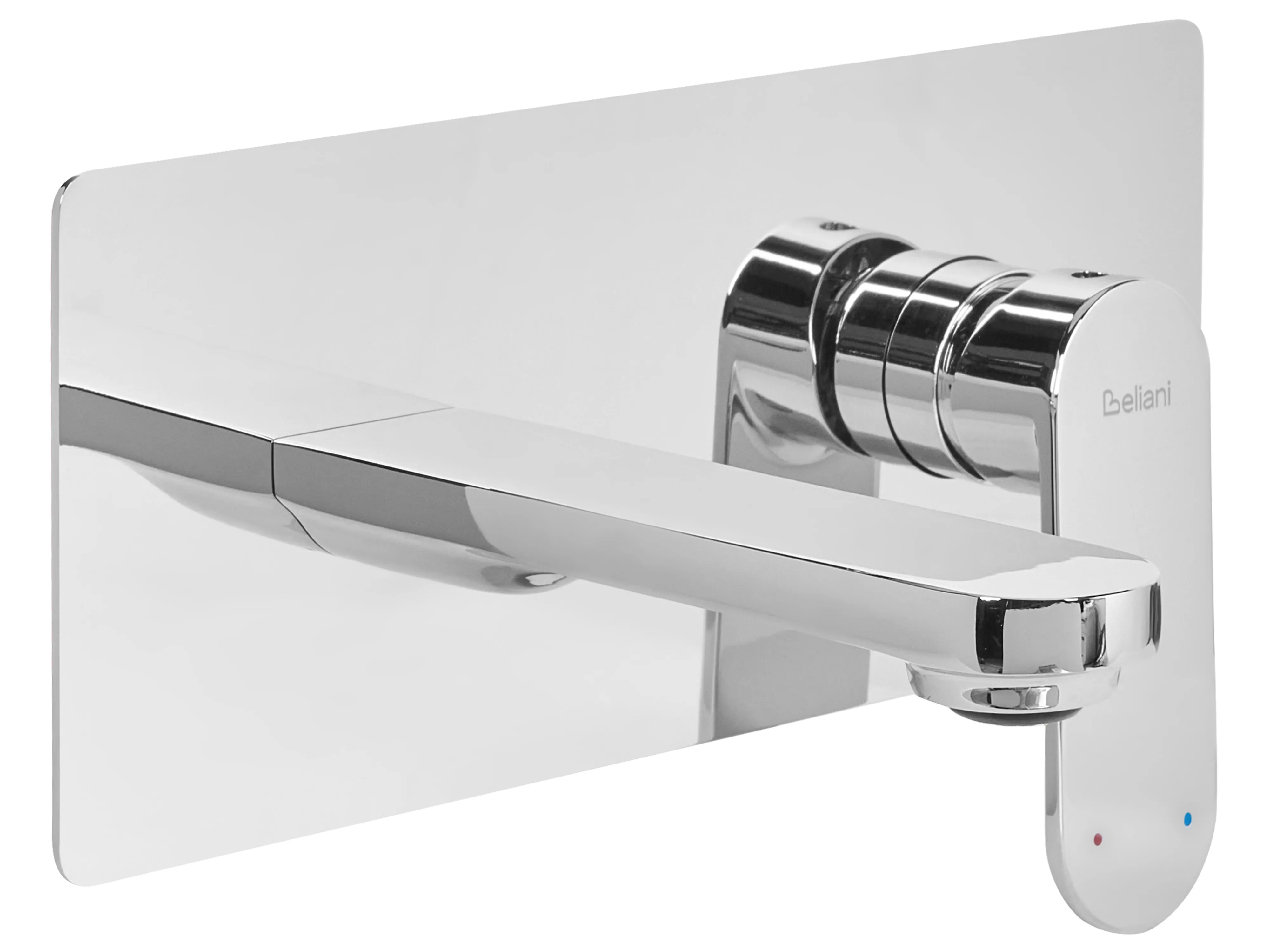Wall Mounted Basin Mixer Tap CHUNGARA Brass Silver
