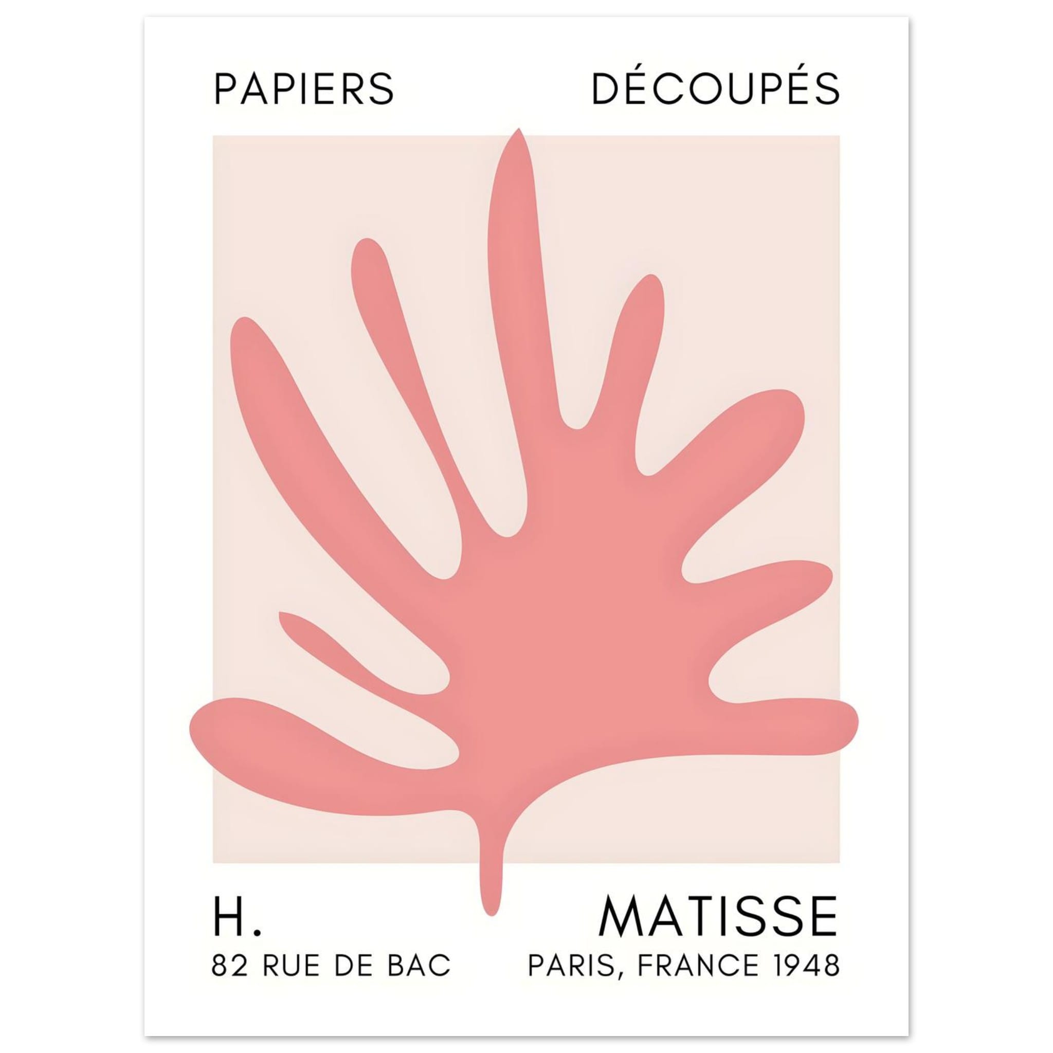 Artfulprints Poster Matisse – Coral drift taupe  - 30x40 cm - Taupe