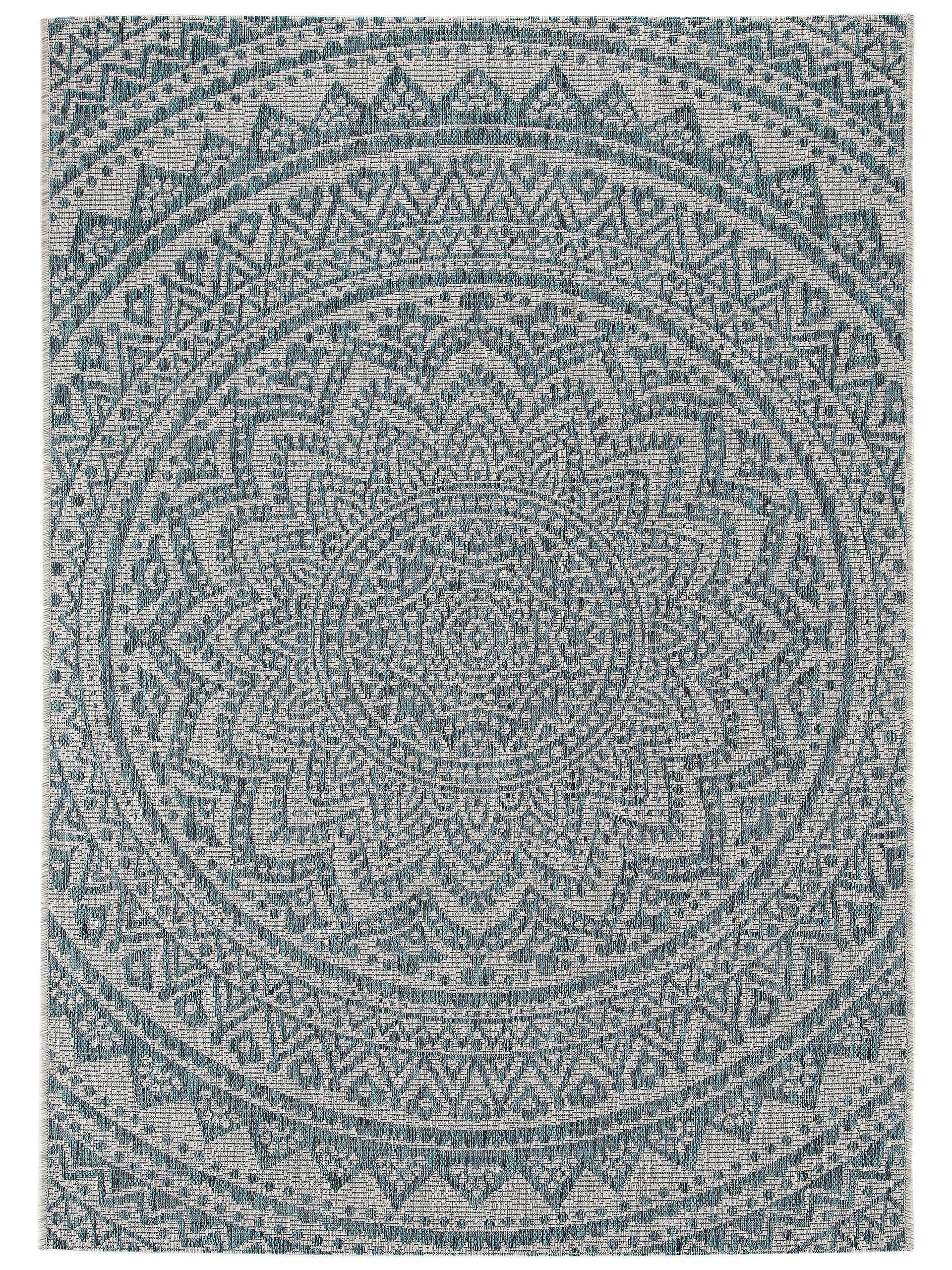 CLEO - Tapis d'extérieur & intérieur beige/bleu 200x290