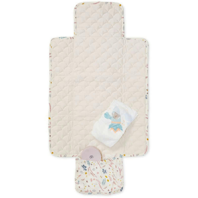 - Tapis à langer Pressed Leaves rose