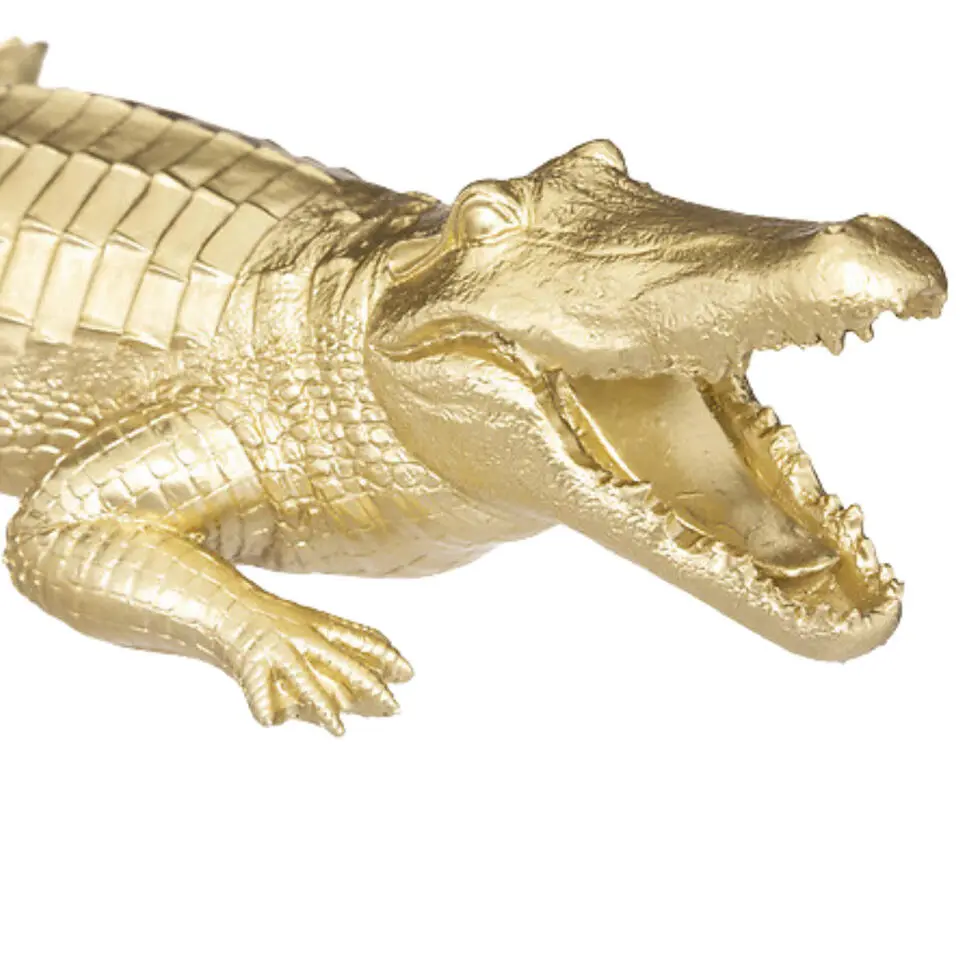 Atmosphera Beeld Krokodil Victor - 39 cm - polyresin - goud